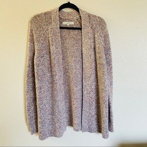 LOFT knitted pastel open front cardigan, medium